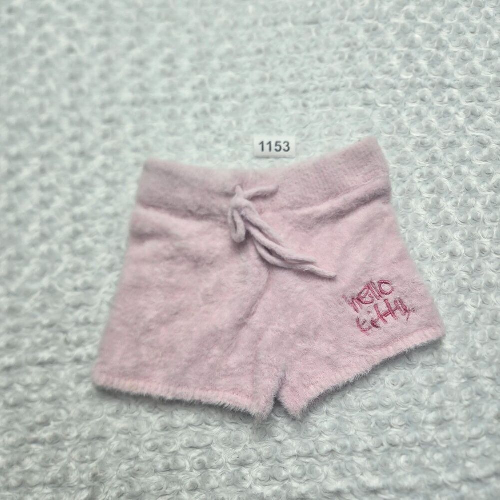 Hello Kitty Forever 21 Fuzzy Knit Shorts Pink Lounge Pajama Sanrio Women's Small
